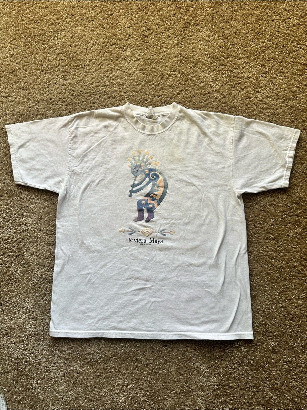 Vintage 90s Aztec Graphic T-Shirt Short Sleeve Mens Size M